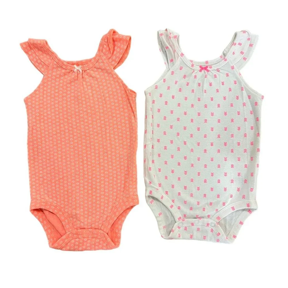 Carter's 12m Ruffle Bodysuits Bundle of 4